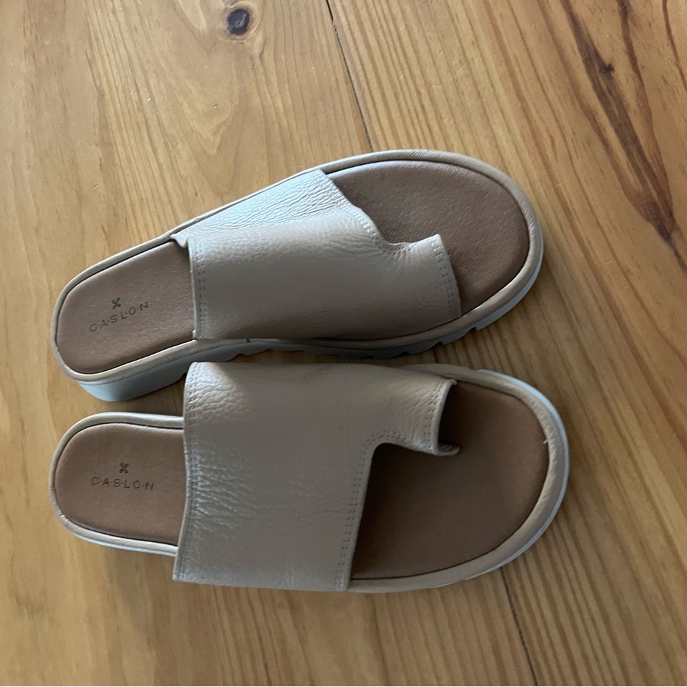 Caslon Beige Slide Sandals